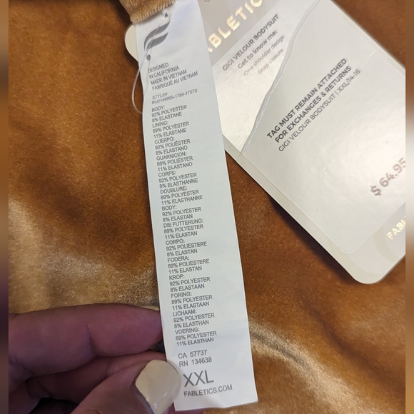 🎉3/$50🎉 Gigi Velour Bodysuit - Picture 4 of 8